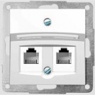 Priza dubla calculator cat5e RJ45, 8 pini